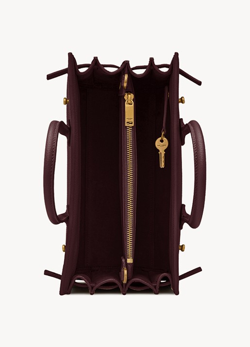 Saint Laurent Sac De Jour Baby handtas van kalfsleer - detail 3 bordeauxrood