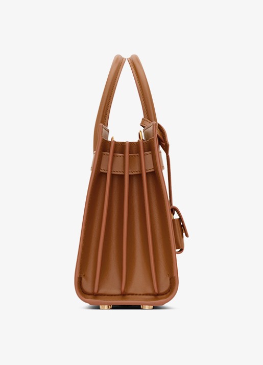 Saint Laurent Sac De Jour Nano handtas van kalfsleer - detail 3 bruin