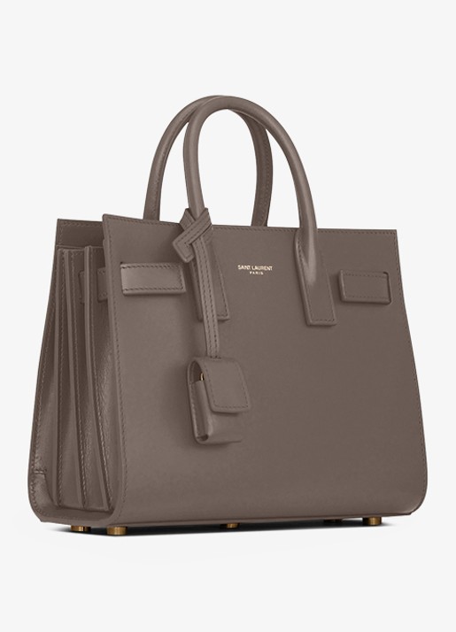 Saint Laurent Sac De Jour Nano handtas van kalfsleer - detail 4 taupe