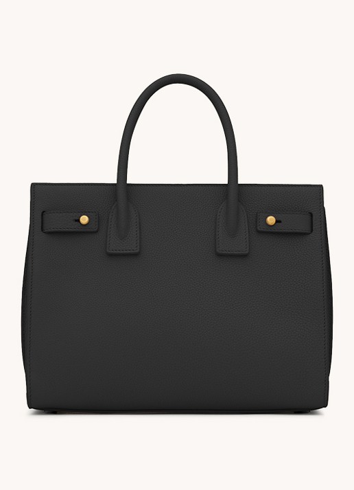 Saint Laurent Sac De Jour Supple Baby handtas van kalfsleer - detail zwart