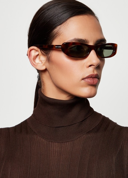Saint Laurent Shade zonnebril  SL557 - voorkant 2 bruin