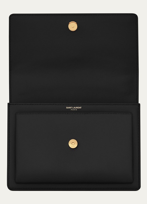 Saint Laurent Sunset Medium handtas van kalfsleer - detail 3 zwart