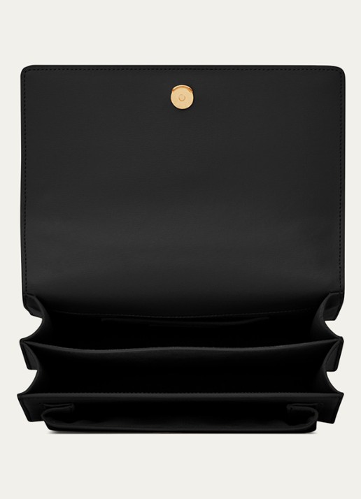 Saint Laurent Sunset Medium handtas van kalfsleer - detail 4 zwart