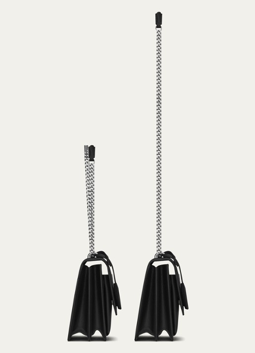 Saint Laurent Sunset Medium schoudertas van kalfsleer - detail 3 zwart