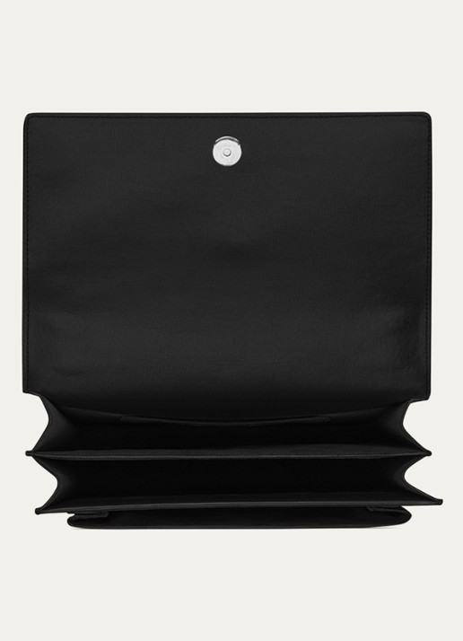 Saint Laurent Sunset Medium schoudertas van kalfsleer - detail 5 zwart