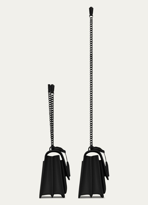 Saint Laurent Sunset Medium schoudertas van kalfsleer - detail 2 zwart
