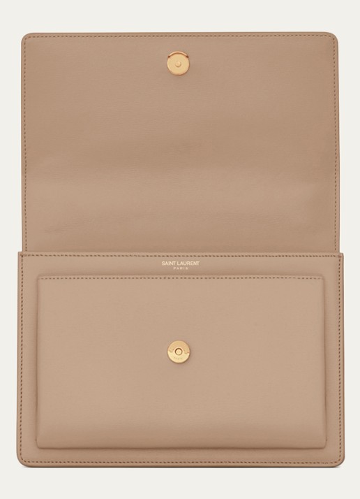 Saint Laurent Sunset Medium schoudertas van kalfsleer - detail 4 beige