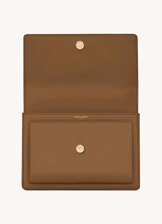 Saint Laurent Sunset Medium schoudertas van kalfsleer - detail bruin