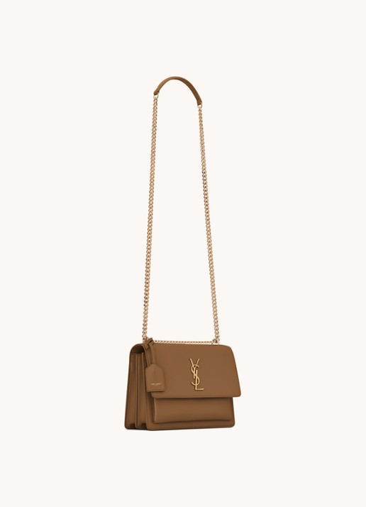 Saint Laurent Sunset Medium schoudertas van kalfsleer - detail 3 bruin