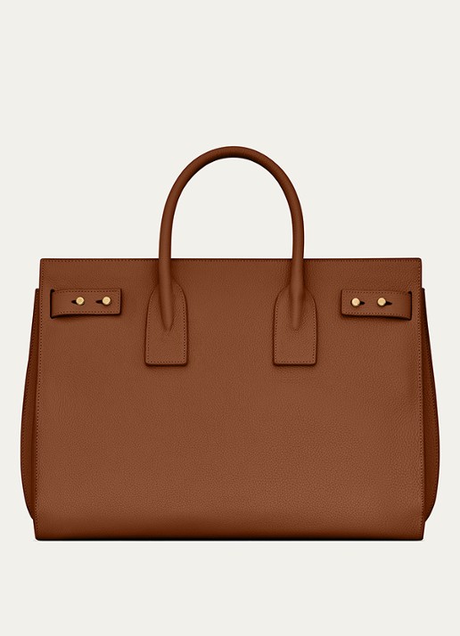 Saint Laurent Supple Sac De Jour Medium handtas van kalfsleer - achterkant 4 bruin