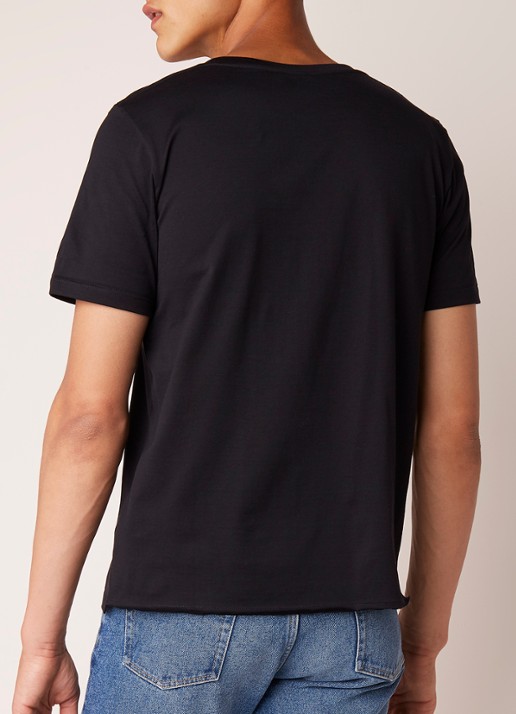 Saint Laurent T-shirt met logoprint - achterkant 4 zwart