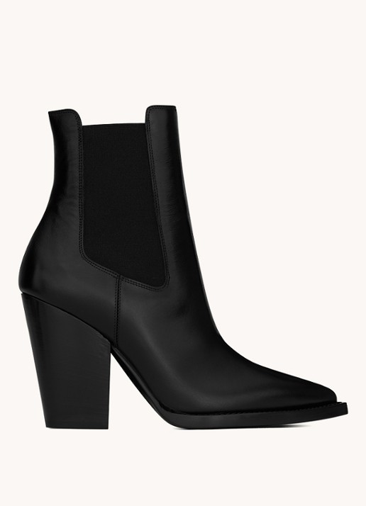 Saint Laurent Theo chelsea boot van kalfsleer - voorkant 3 zwart