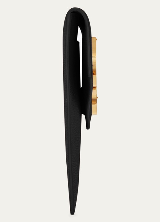 Saint Laurent Uptown clutch van kalfsleer - detail 3 zwart