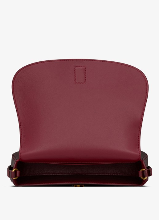 Saint Laurent Voltaire Mini schoudertas van lakleer - detail 7 bordeauxrood