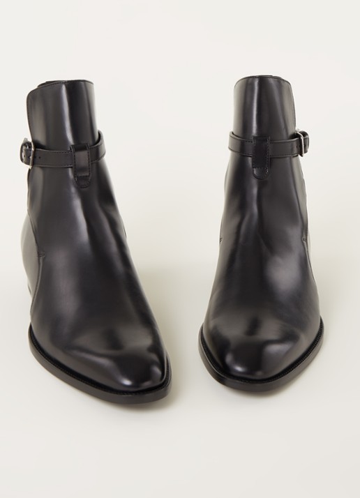 Saint Laurent Wyatt Jodhpur enkellaars van kalfsleer - detail zwart