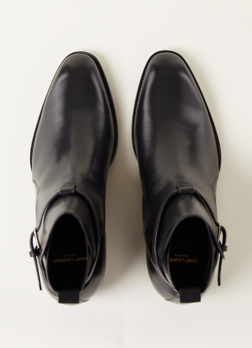 Saint Laurent Wyatt Jodhpur enkellaars van kalfsleer - detail 3 zwart