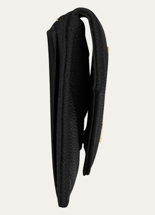Saint Laurent Zip Fragments pasjeshouder van kalfsleer - detail 3 zwart
