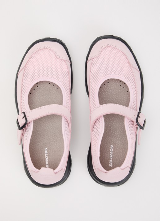 Salomon RX Marie-Jeanne sneaker van mesh met leren details - detail 2 lichtroze