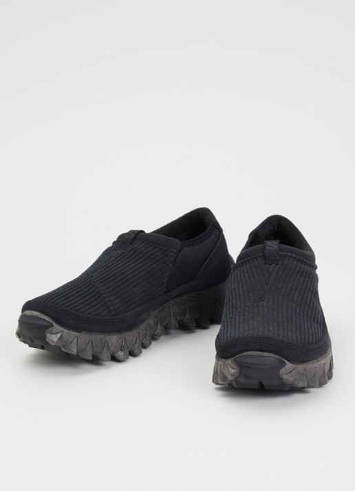 Salomon SnowClog instapper van corduroy met details van suède - detail antraciet