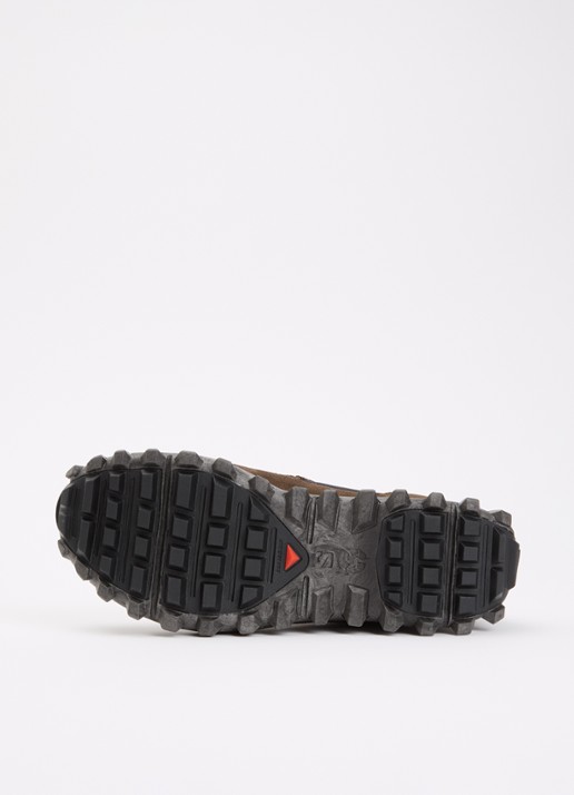 Salomon Snowclog instapper van corduroy met details van suède - detail 3 donkerbruin