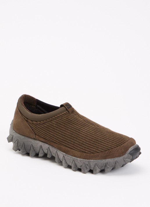 Salomon Snowclog instapper van corduroy met details van suède