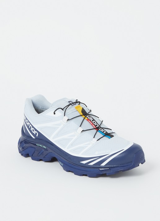Salomon XT-6 Gore-Tex sneaker met logo - voorkant lichtblauw