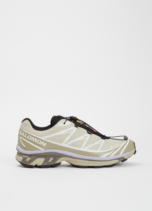 Salomon XT-6 Gore-Tex sneaker met mesh details - voorkant 4 khaki