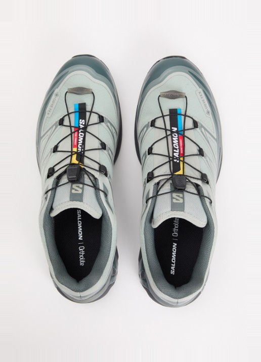 Salomon XT-6 GTX sneaker met mesh details - detail 4 zeegroen