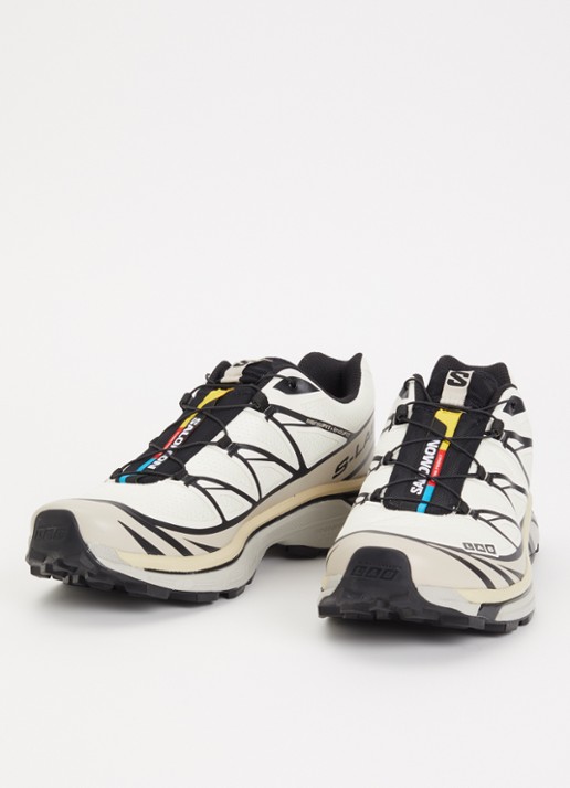 Salomon XT-6 sneaker met details van mesh - detail vanillegeel