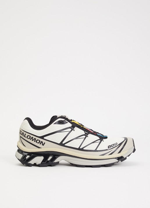 Salomon XT-6 sneaker met details van mesh - voorkant 5 vanillegeel