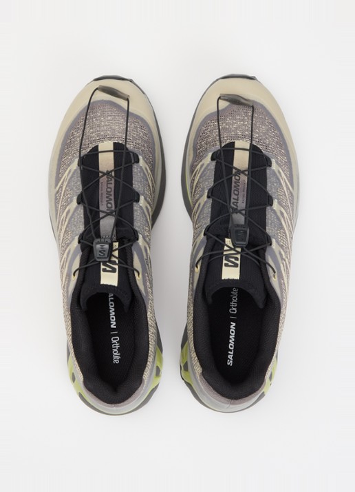 Salomon XT-6 sneaker met gebreid bovenwerk - detail 3 beige