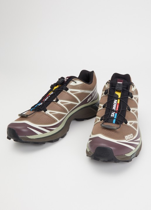 Salomon XT-6 sneaker met logo - detail lichtbruin