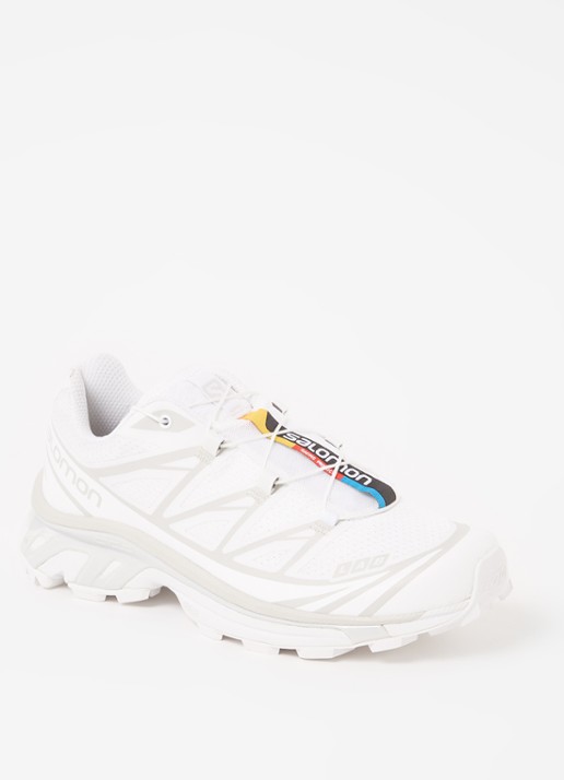 Salomon XT-6 sneaker met mesh details  - voorkant wit