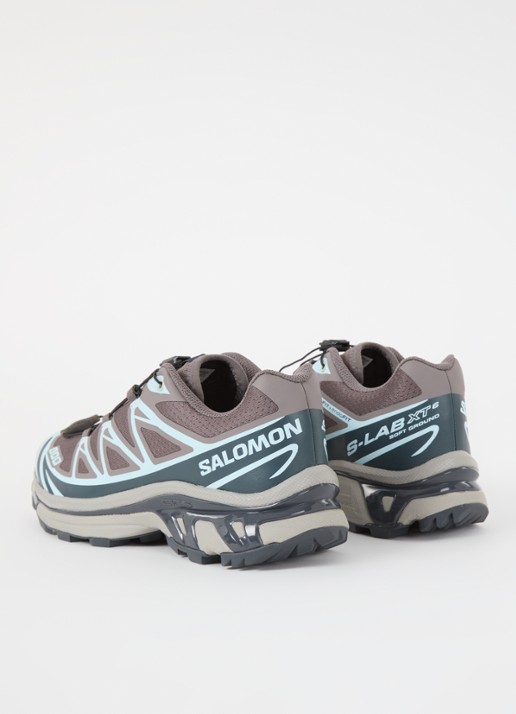 Salomon XT-6 sneaker met mesh details - achterkant bruin