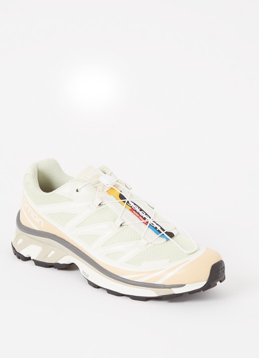 Salomon XT-6 sneaker met mesh details - voorkant lindegroen
