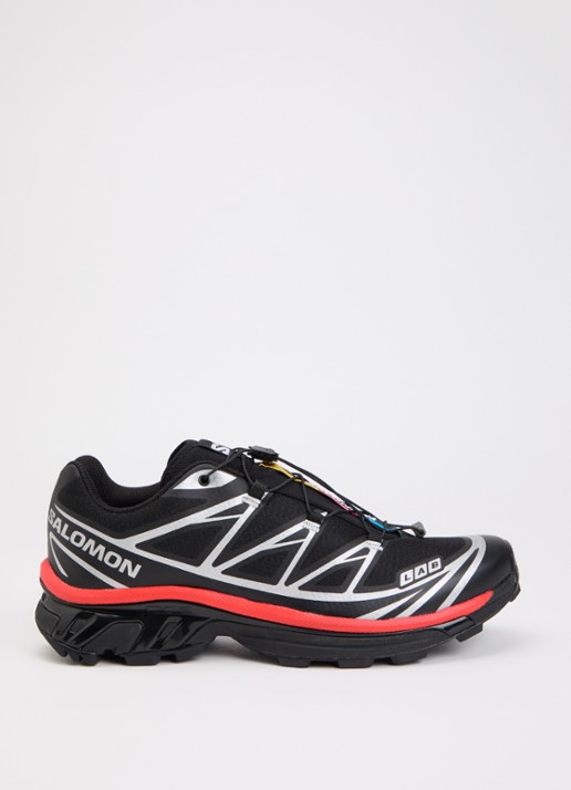 Salomon XT-6 sneaker met mesh details - voorkant 5 zwart