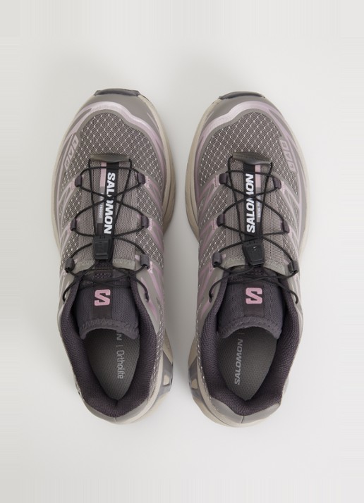 Salomon XT-6 Steel Streets sneaker met mesh en metallic details - detail 2 middengrijs