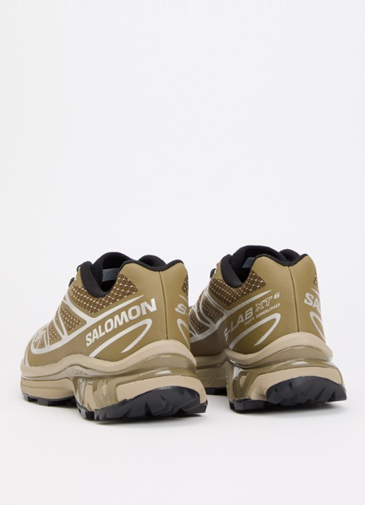 Salomon XT-6 Steel Streets sneaker van mesh met metallic details - achterkant zand