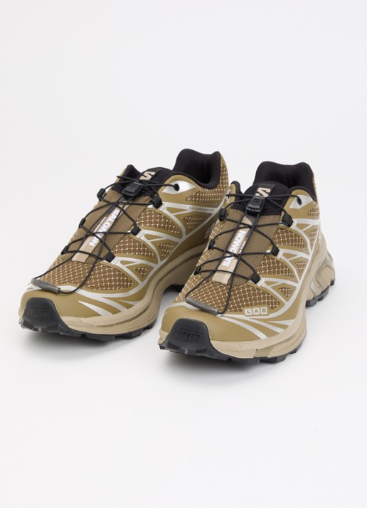 Salomon XT-6 Steel Streets sneaker van mesh met metallic details - detail 2 zand