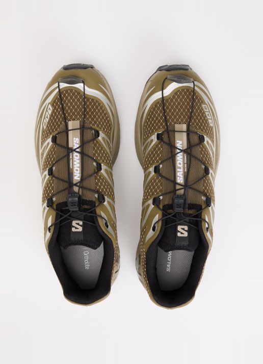 Salomon XT-6 Steel Streets sneaker van mesh met metallic details - detail 3 zand