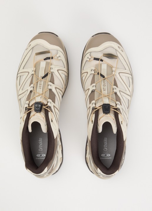Salomon XT-Quest sneaker van mesh met logo - detail 4 beige