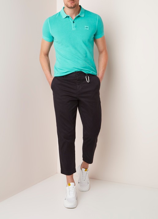 Salt tapered fit chino van katoen - voorkant 6 zwart