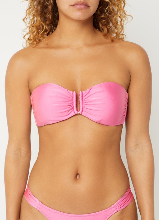 Sam Friday Aruba bandeau bikinitop met uitneembare padding  - detail 2 roze