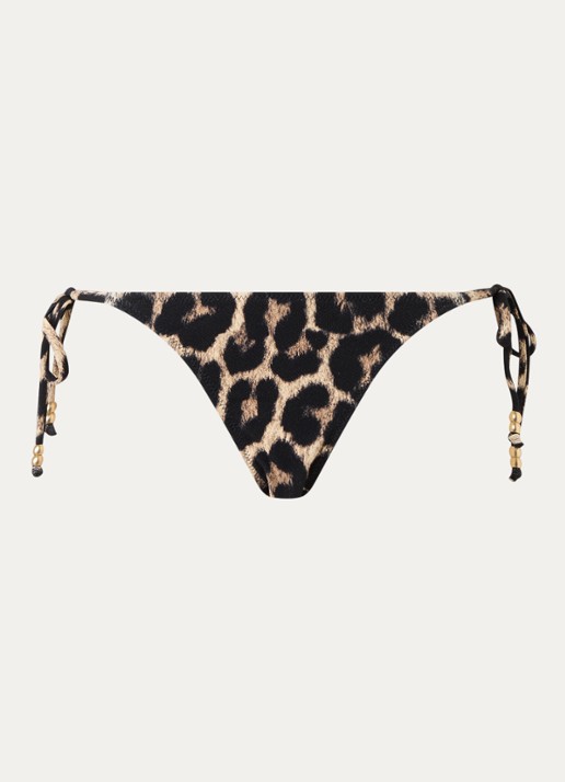 Sam Friday Brava tanga bikinislip met panterprint - voorkant multicolor