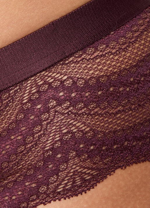 Sam Friday Celine hipster van kant - detail 5 bordeauxrood