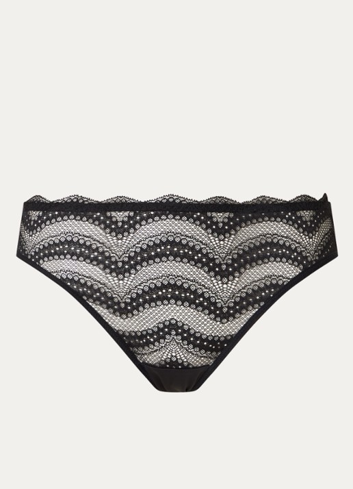 Sam Friday Celine slip met kant  - voorkant 4 zwart