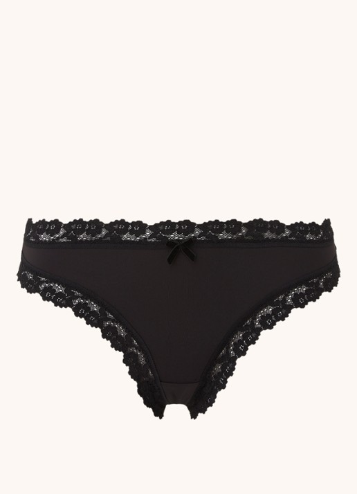 Sam Friday Chloe tanga met kant - voorkant 2 zwart