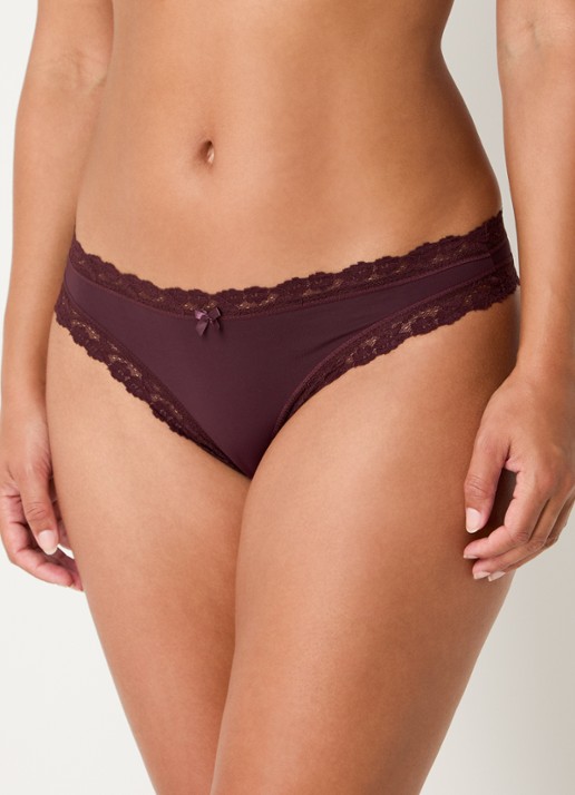 Sam Friday Chloe tanga met kant - detail 3 bordeauxrood