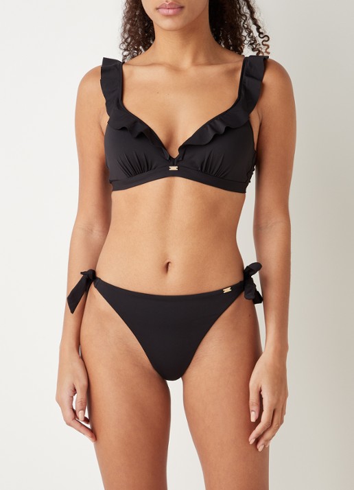 Sam Friday Ipanema brazilian bikinislip met gestrikt detail - voorkant 4 zwart