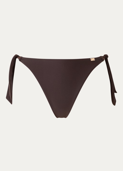 Sam Friday Ipanema brazilian bikinislip met gestrikt detail - voorkant 4 donkerbruin
